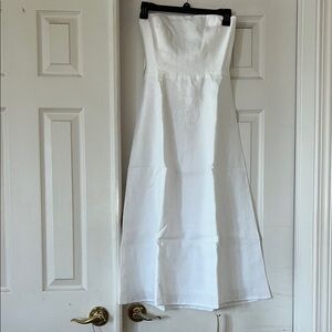 Reformation Christen Spaghetti Strap Linen Dress